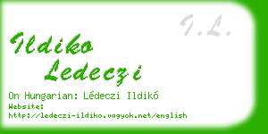 ildiko ledeczi business card