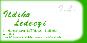 ildiko ledeczi business card